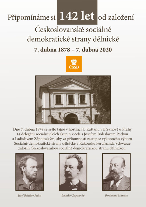 Připomínáme si 142 let od založení Českoslovanské sociálně demokratické strany dělnické